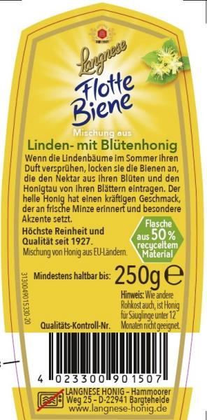 Langnese Flotte Biene Linden- mit Blütenhonig
