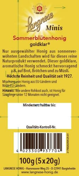 Langnese Minis Sommerblütenhonig goldklar