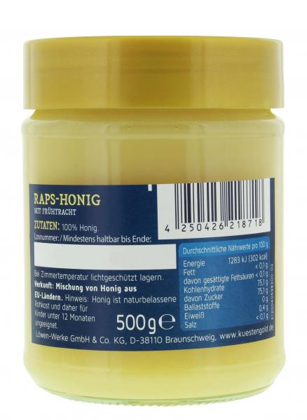 Küstengold Raps-Honig mit Frühtracht