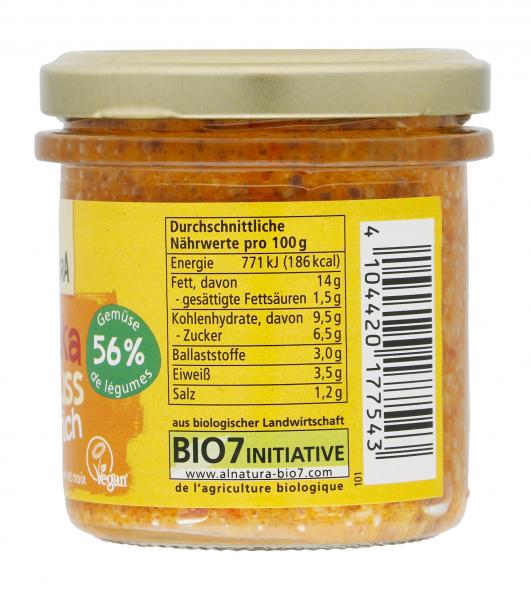 Alnatura Aufstrich Paprika Walnuss