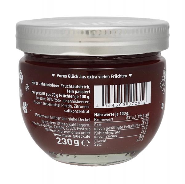 Glück passiert Rote Johannisbeeren