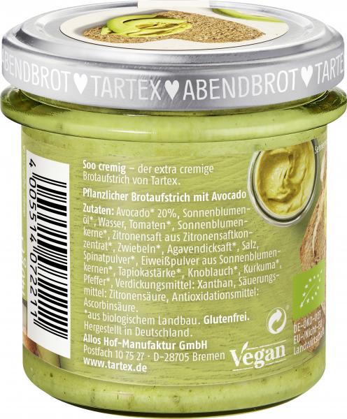 Tartex Bio Soo Cremig Avocado Abendbrotaufstrich