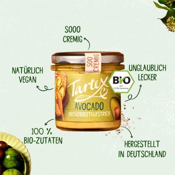 Tartex Bio Soo Cremig Avocado Abendbrotaufstrich