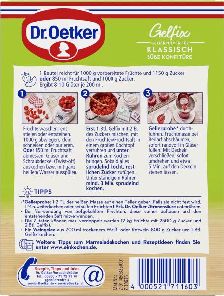Dr. Oetker Gelfix Klassisch 1:1