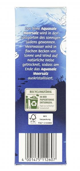 Aquasale Meersalz mit Jod fein