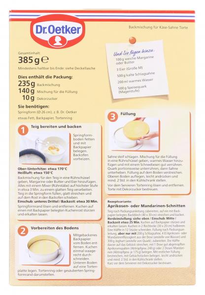 Dr. Oetker Käse-Sahne Torte