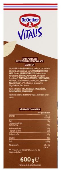 Dr. Oetker Vitalis Knusper Müsli Schoko