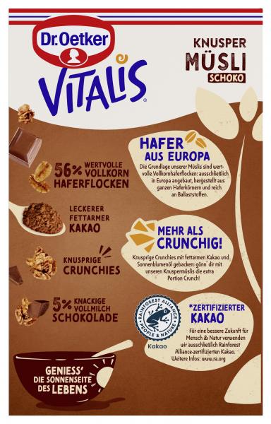 Dr. Oetker Vitalis Knusper Müsli Schoko