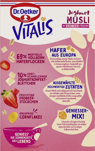 Dr. Oetker Vitalis Joghurt Müsli mit Erdbeer-Stückchen