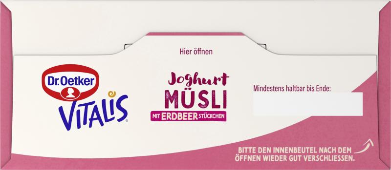 Dr. Oetker Vitalis Joghurt Müsli mit Erdbeer-Stückchen