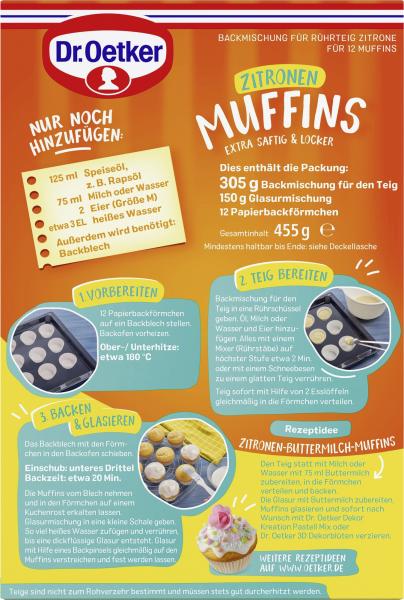 Dr. Oetker Zitronen Muffins