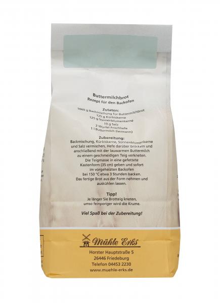Mühle Erks Bioland Backmischung für Buttermilchbrot
