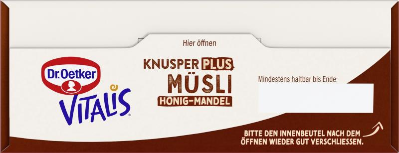 Dr. Oetker Vitalis Knuspermüsli Plus Honig-Mandel