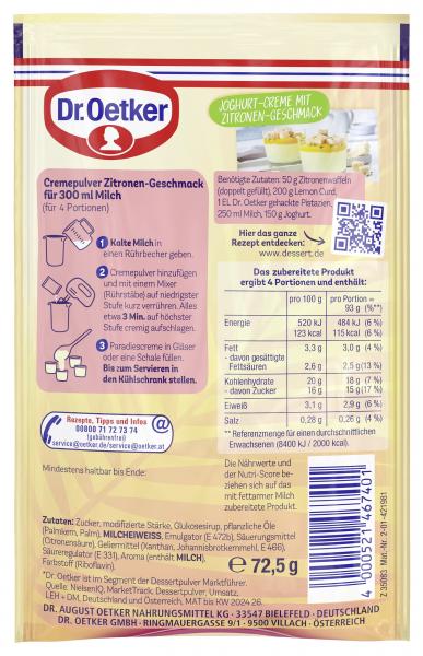 Dr. Oetker Paradies Creme Zitrone