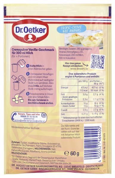 Dr. Oetker Paradies Creme Vanille