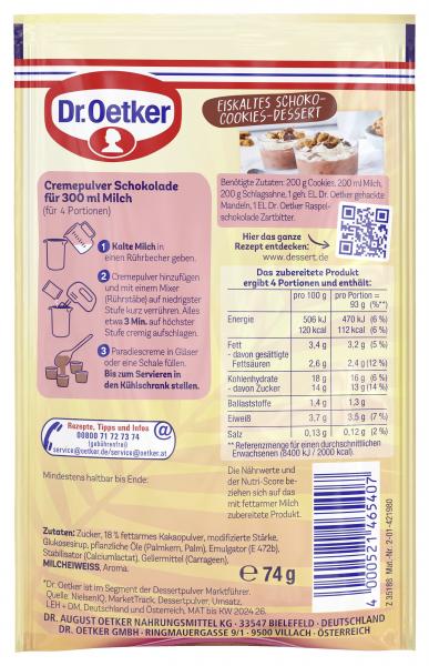 Dr. Oetker Paradies Creme Schokolade