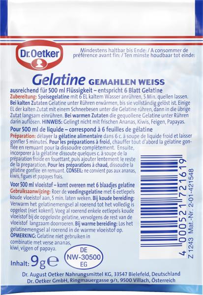 Dr. Oetker Gelatine Gold extra gemahlen