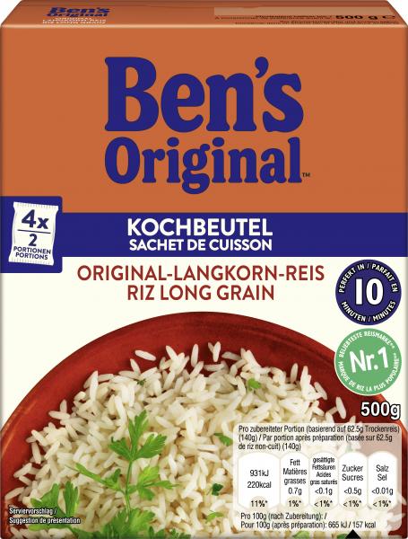Ben's Original Original-Langkorn-Reis 10 Minuten