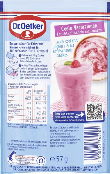 Dr. Oetker Frucht Kaltschale Himbeer-Johannisbeer