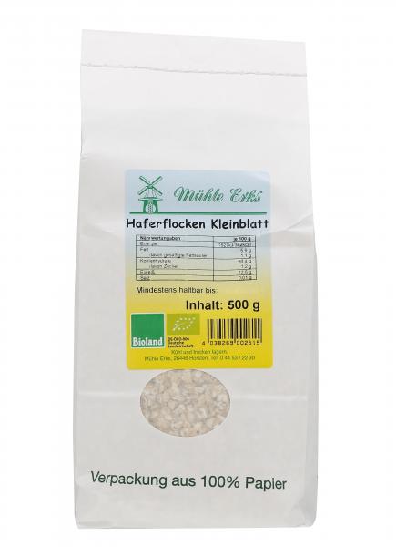 Mühle Erks Bioland Haferflocken Kleinblatt