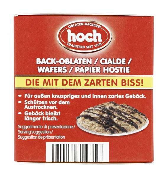 Hoch Back-Oblaten 70mm