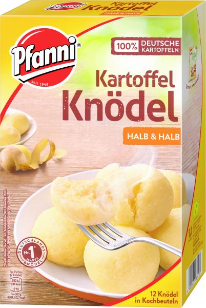 Pfanni Kartoffelknödel in Kochbeuteln halb & halb