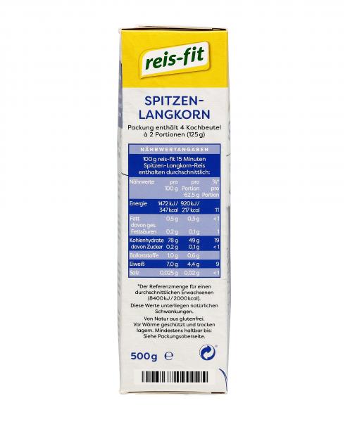 Reis-fit Spitzen-Langkorn-Reis Kochbeutel