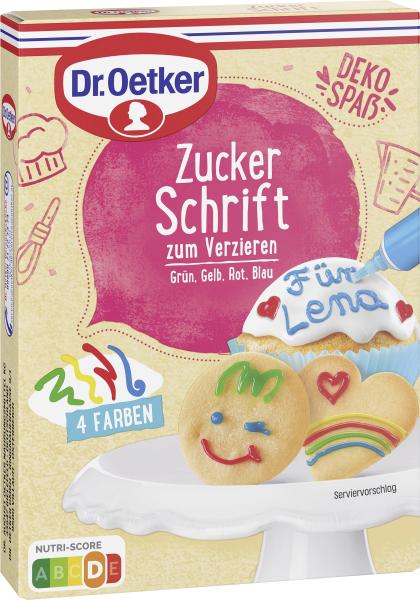 Dr. Oetker Zuckerschrift