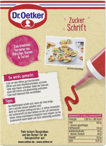 Dr. Oetker Zuckerschrift