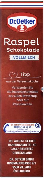 Dr. Oetker Raspel Schokolade Vollmilch