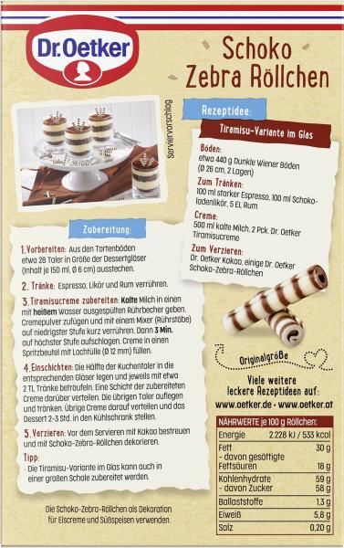 Dr. Oetker Schoko Zebra Röllchen Vollmilch & Weiß