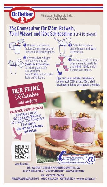 Dr. Oetker Rotwein Creme