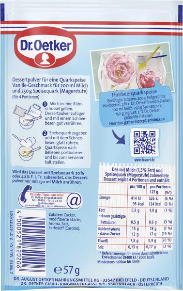 Dr. Oetker Quarkfein Vanille