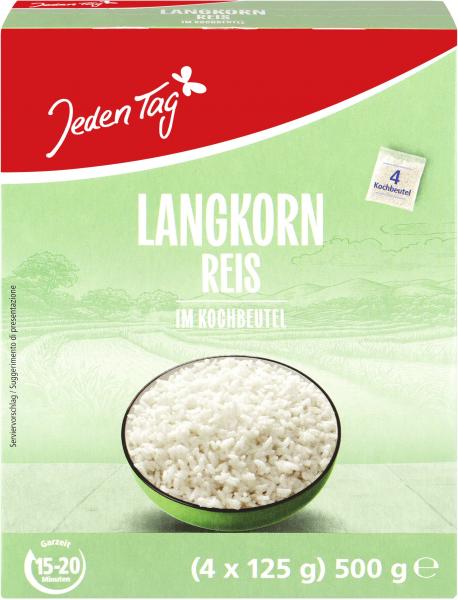 Jeden Tag Langkorn Reis im Kochbeutel