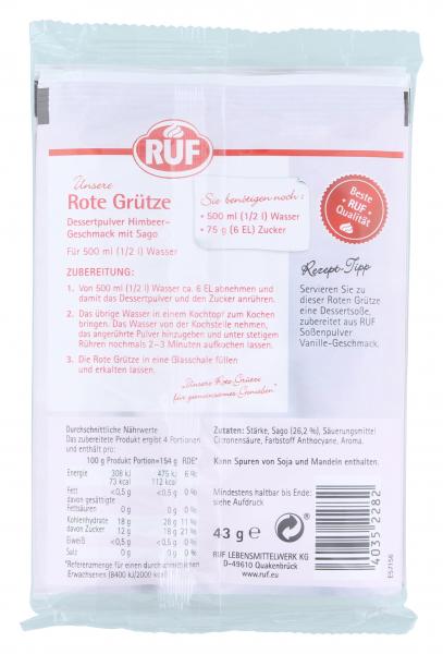 Ruf Rote Grütze mit Sago Himbeer Geschmack