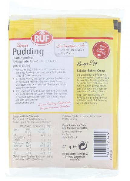 Ruf Puddingpulver Schokolade