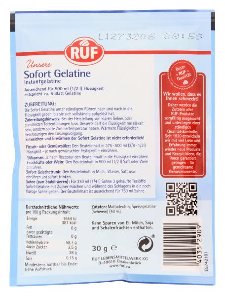 Ruf Sofort Gelatine