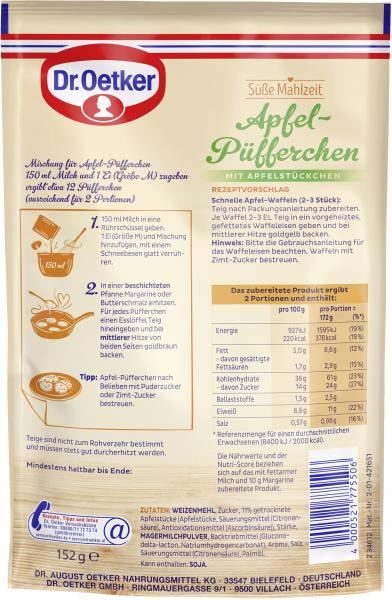 Dr. Oetker Süße Mahlzeit Apfel-Püfferchen