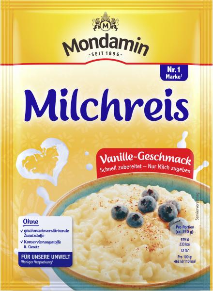 Mondamin Milchreis Vanille-Geschmack