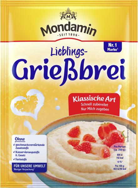 Mondamin Lieblings-Grießbrei klassische Art
