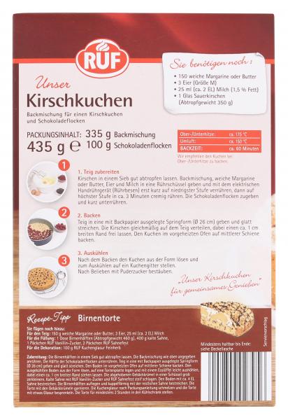 Ruf Kirsch-Kuchen mit Schokoflocken