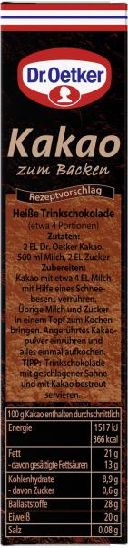 Dr. Oetker Kakao zum Backen