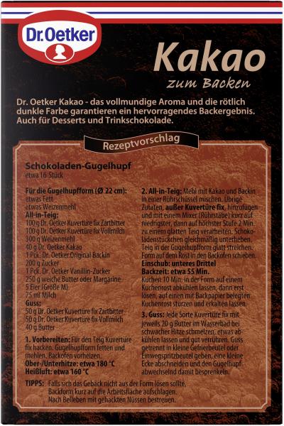 Dr. Oetker Kakao zum Backen