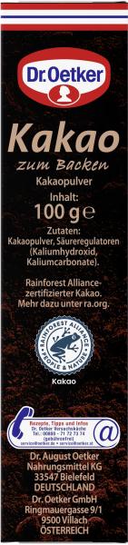 Dr. Oetker Kakao zum Backen