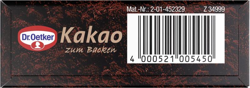 Dr. Oetker Kakao zum Backen