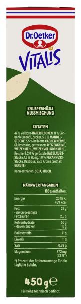 Dr. Oetker Vitalis Knusper Plus Müsli Nussmischung