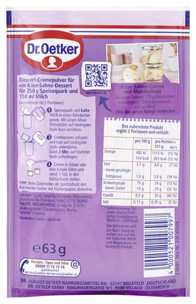 Dr. Oetker Käse-Sahne-Creme