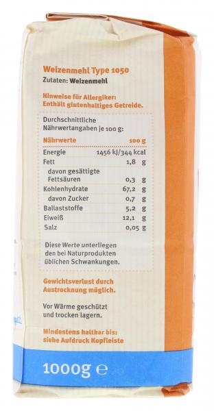 Schapfenmühle Weizenmehl dunkel Type 1050