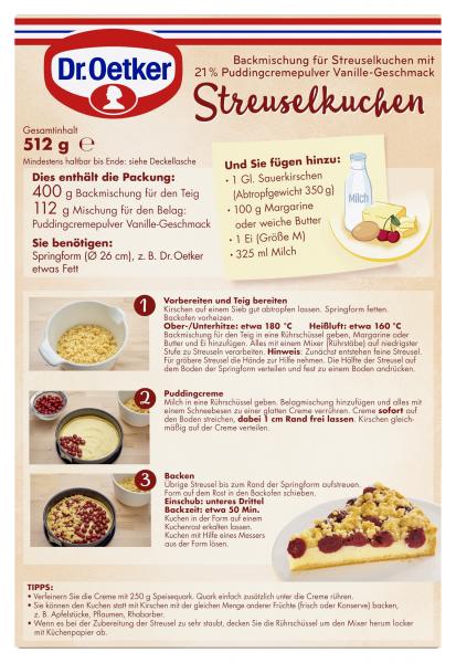 Dr. Oetker Streusel Kuchen