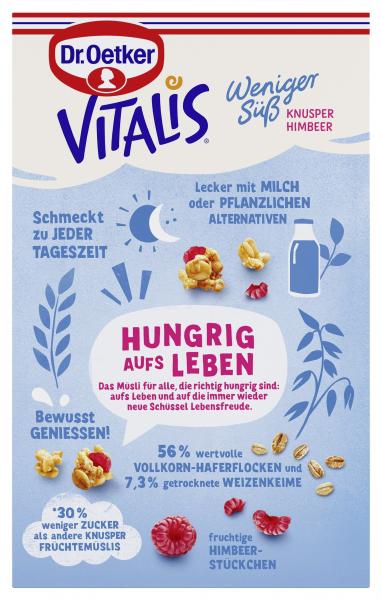 Dr. Oetker Vitalis Weniger süß Müsli Knusper Himbeere